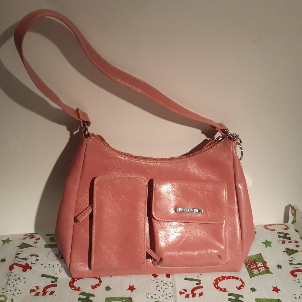 Rosetti Shoulder Bag Pink/Salmon With Front Pockets